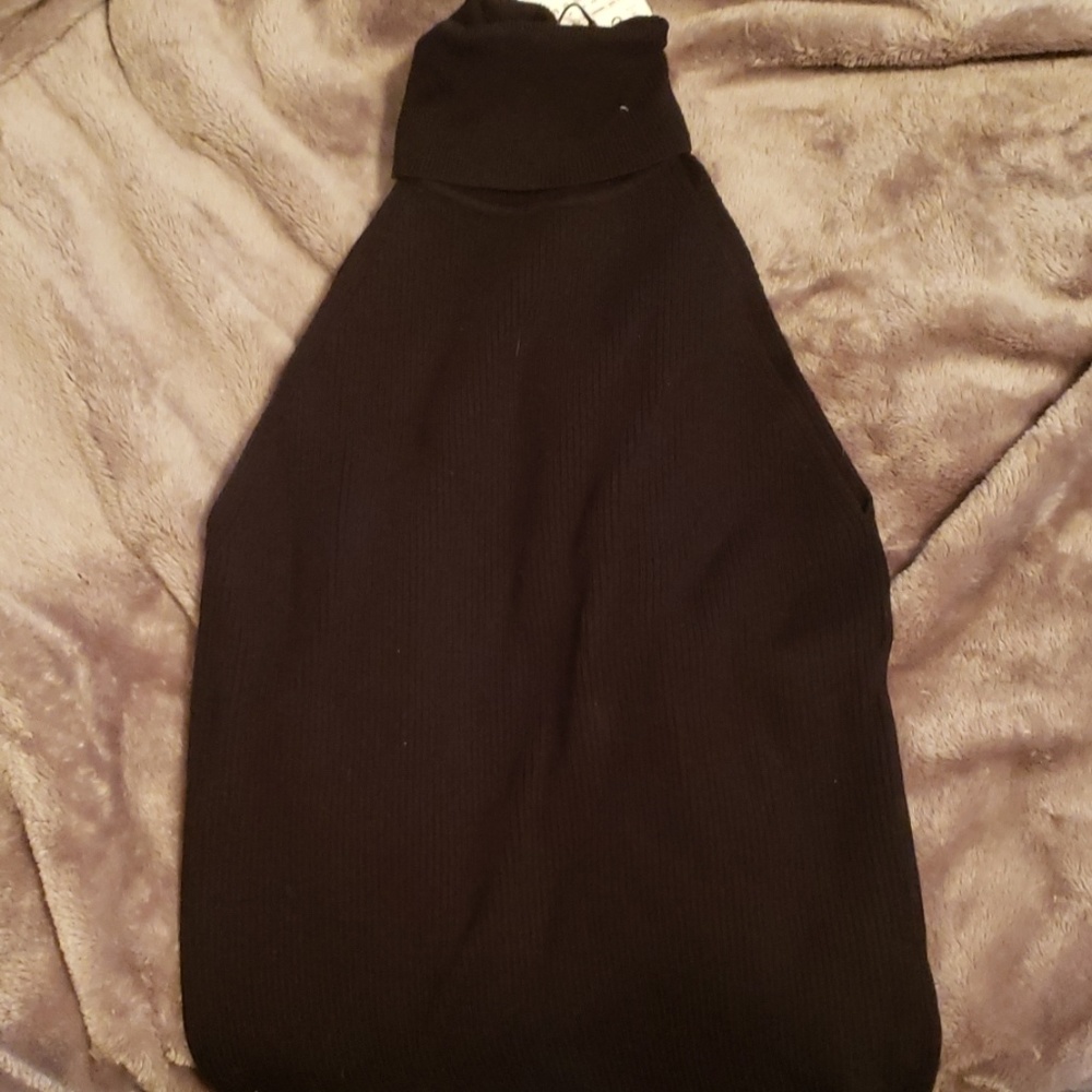 Zara black knit turtleneck tank sold out